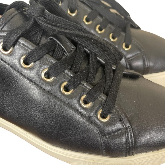 EUC Aldo casual vegan leather and canvas sneaker, black, size 8. - Picture 6 of 9